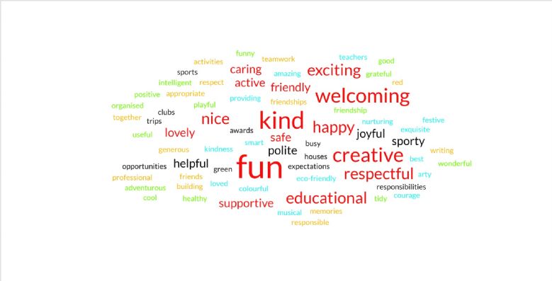 Word cloud created by the pupils.